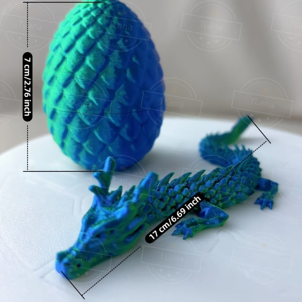 Dragon Figurine & Dragon Egg Set 12pcs – Fantasy Collectible Statues 11.81" Dragon Statue + 3.54" Egg Ornaments Random Colors Home Decor Gift for Dragon Lovers Collectors Teens Birthday Christmas