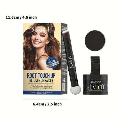 4 g plus 4 g Hair Root Touch-Up Powder Kit with Refill, Brush and Eight Checkout Options for Daily Use