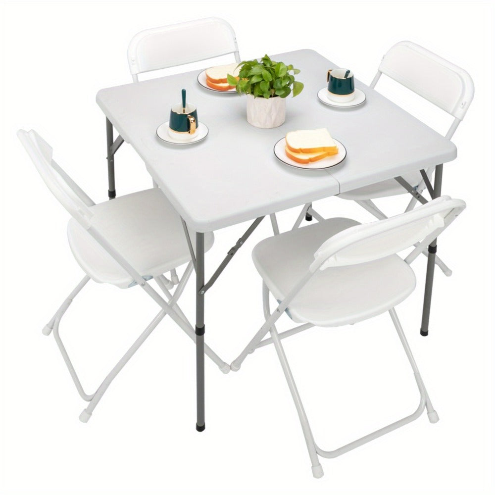 34-Inch Metal Folding Table with Waterproof Protection and Tool-Free Assembly for Kitchen detail image - detail view 11