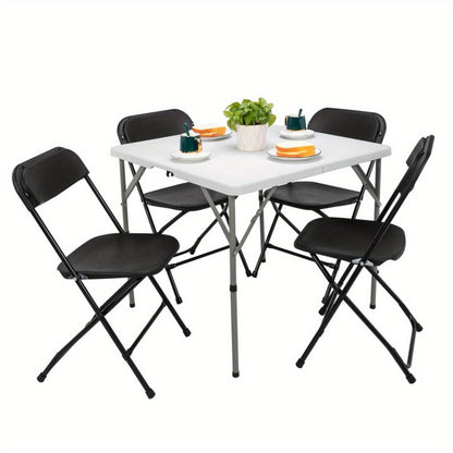 34-Inch Metal Folding Table with Waterproof Protection and Tool-Free Assembly for Kitchen detail image - detail view 13