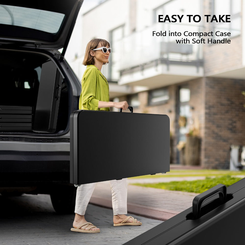 34-Inch Metal Folding Table with Waterproof Protection and Tool-Free Assembly for Kitchen detail image - detail view 16