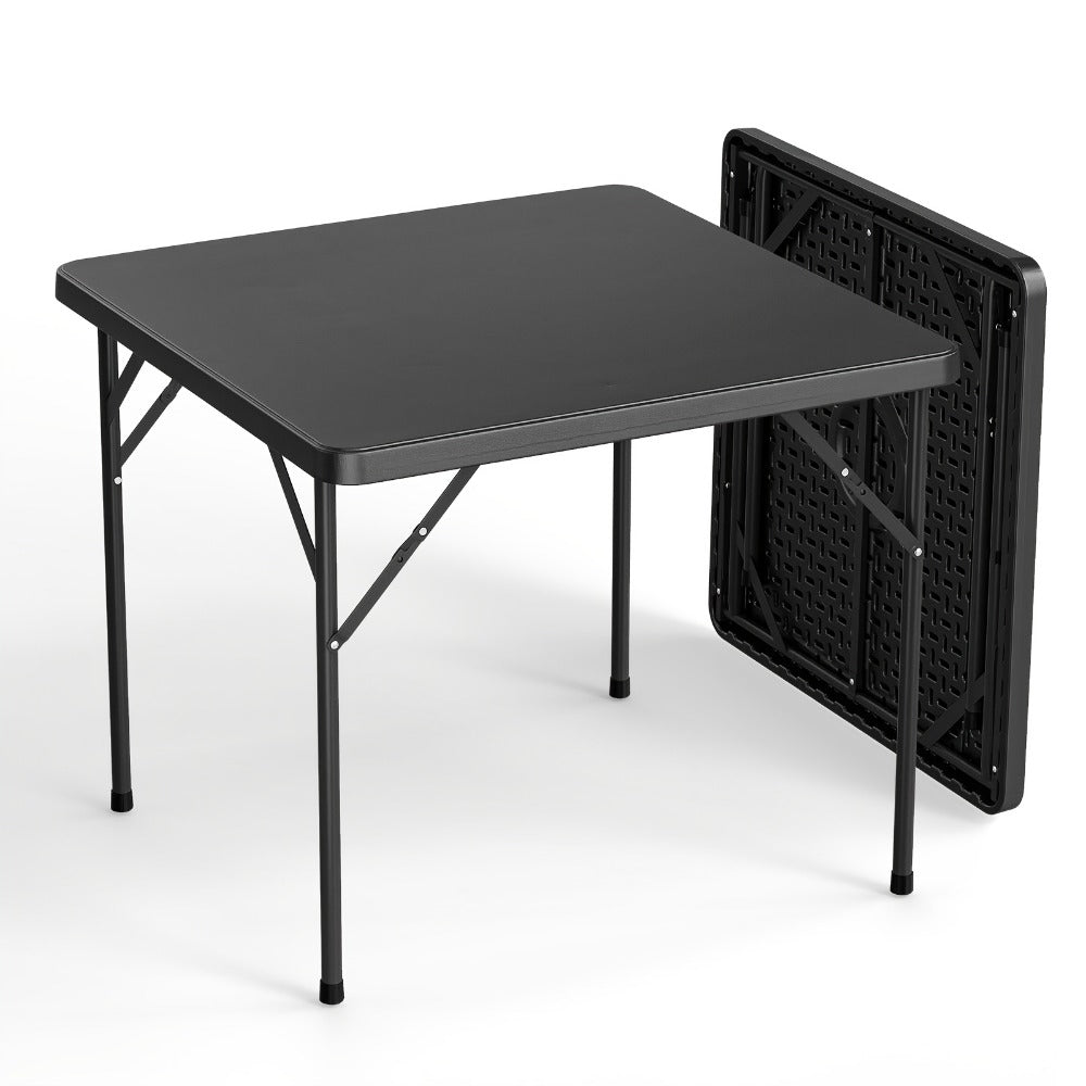 34-Inch Metal Folding Table with Waterproof Protection and Tool-Free Assembly for Kitchen detail image - detail view 5