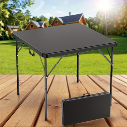 34-Inch Metal Folding Table with Waterproof Protection and Tool-Free Assembly for Kitchen detail image - detail view 7