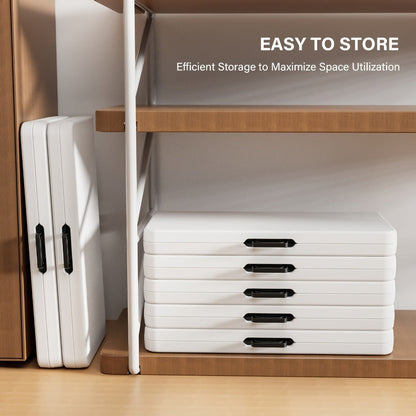 34-Inch Metal Folding Table with Waterproof Protection and Tool-Free Assembly for Kitchen detail image - detail view 8