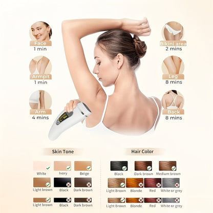 IPL Hair Removal Device LEFINEE Flagship Pro Cordless 999K Flashes — Painless Permanent Hair Remover for Women & Men, Adjustable Intensity Full Body Face Legs Bikini Underarms At-Home Use