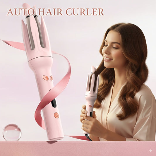 Automatic Rotating Curling Wand Hair Styling Tool with 150-210 C Settings and Three Color Options
