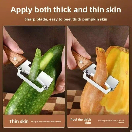 Fruit Peeling Knife Set 2pcs – Heavy Duty Stainless Steel Pineapple Eye Remover & Sugar Cane Rind Cutter, Multi-Purpose Kitchen Prep Tool for Home Canning, Fruit Platters & Gift Baskets