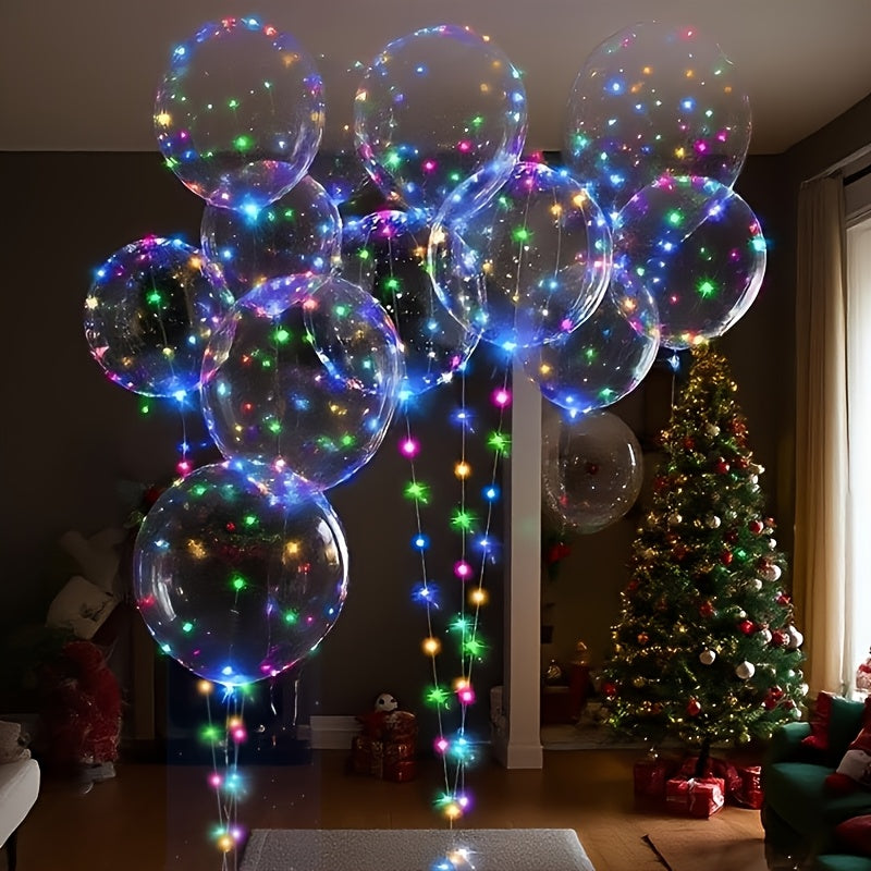 LED Light Up Bobo Balloons with LED String Lights 20pcs Party Decoration Kit – Birthday Wedding Christmas Easter Graduation Decor