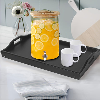 Bamboo Bed Tray Table with Foldable Legs & Handles, Breakfast Tray for Eating, Working & Snacking in Bed