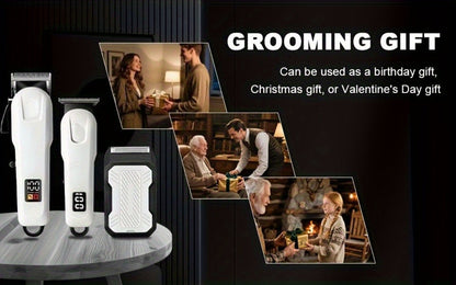 Electric Grooming Kit Hair Clipper & Razor Set USB Rechargeable with Digital Screen - 2 & 3 Piece Sets for Home Use & Salons