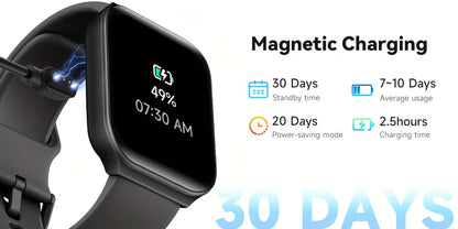 Smartwatch – with Alexa Built-in FAWEIO 1.95" Large Display, Wireless Calling, 100+ Sport Modes, Pedometer Heart Rate Sleep Blood…