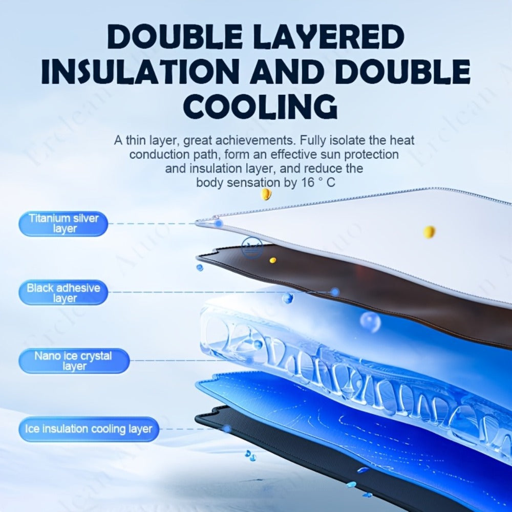 Car Windshield Sun Shade - Foldable Front Window UV Protection Sunshade Blocker, Heat Reflector Visor for Car Interior Cooling, Universal Fit Large Size Dashboard Protector