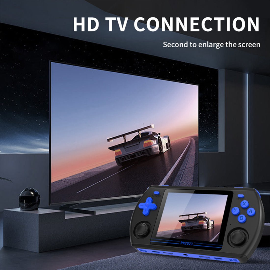 Handheld Game Console Powkiddy RK2023 with 3.5-Inch IPS, 640x480 resolution, 16GB+64GB or 16GB+128GB Options, 3500mAh Battery, Linux