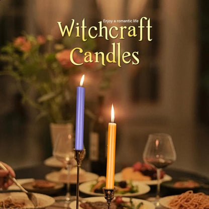 Unscented Chime Candle Set with 6.3-Inch Slim Paraffin Tapers in Assorted Colors and 24- or 48-Piece Packs
