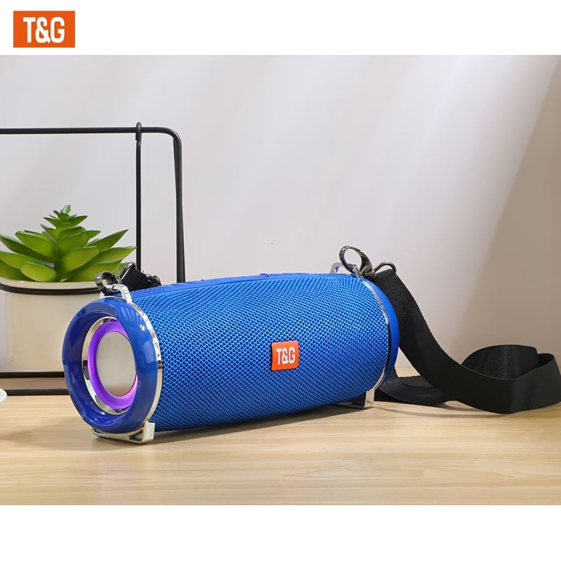 TG192 IPX4 Waterproof Portable Bluetooth Speaker Outdoor 2400mAh Rechargeable Wireless Speaker Color-Changing LED Breathing Light for Camping Picnic Party School Sports Family