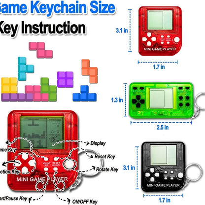Party Favors Mini Handheld-Console Keychains in 6-, 12- or 25-Piece Packs for Gaming Events