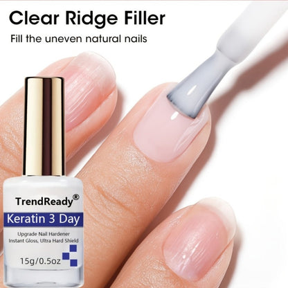 Nail Hardener for Weak Brittle Splitting Nails 2 Pack - Fast Drying White Nail Strengthener with Vitamin E