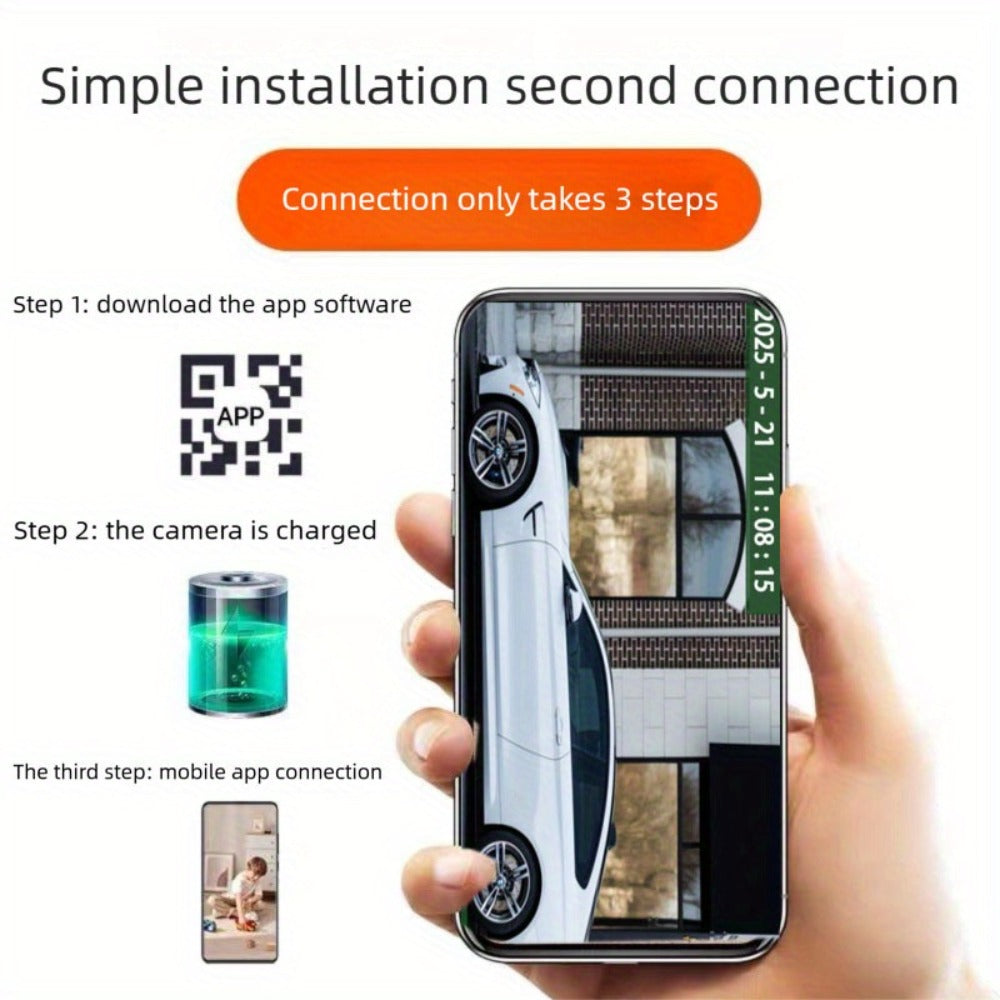 Security Camera Mini 1080P Pan-Tilt Model with Dual-Band WiFi, Infrared Night Vision and 7, 10 or 20-Day Standby Options