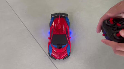 Transforming RC Car for Kids 1:18 Scale – One-Button Deformation Robot Remote Control Stunt Car, 2.4GHz 360° Rotating Drift Toy for Boys & Girls Ages 3 4 5 6, Birthday Christmas Holiday Gift (Red)