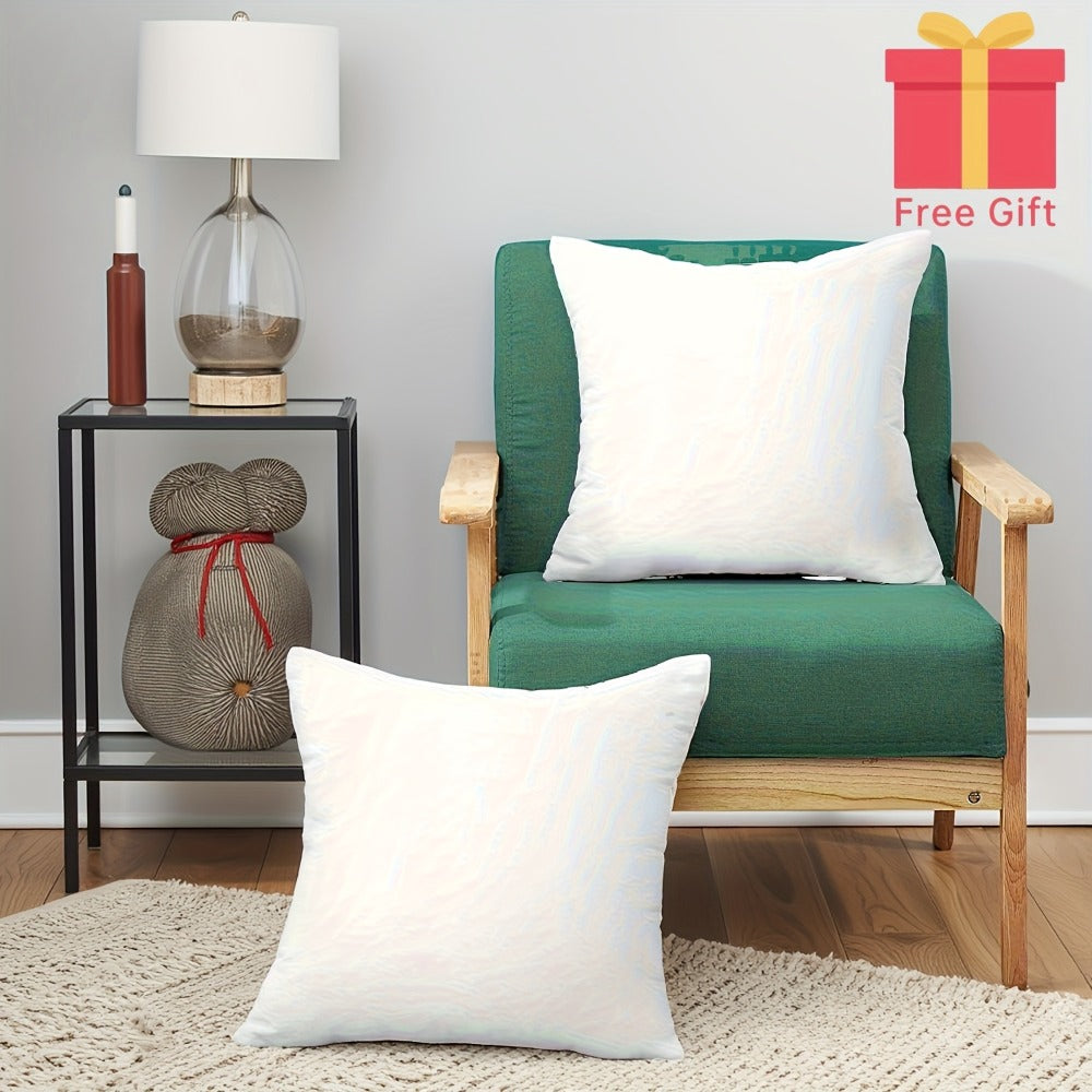 White Pillow Inserts in Square or Lumbar Sizes with Single, Three, Five, Sixteen or Twenty-Piece Packs