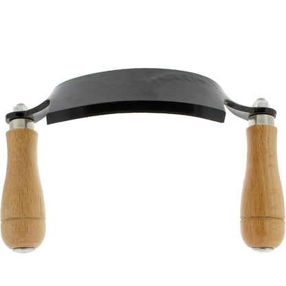 Curved Drawknife Woodworking Tool with Two Wood Handles in 5-, 8- or 10-Inch Blade Length Options