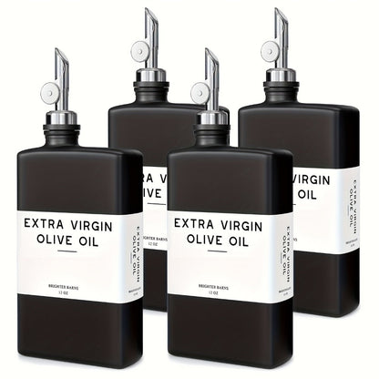 Glass Oil Dispenser Bottle 350ml - Olive Oil Vinegar Soy Sauce Coffee Syrup Dispenser for Kitchen