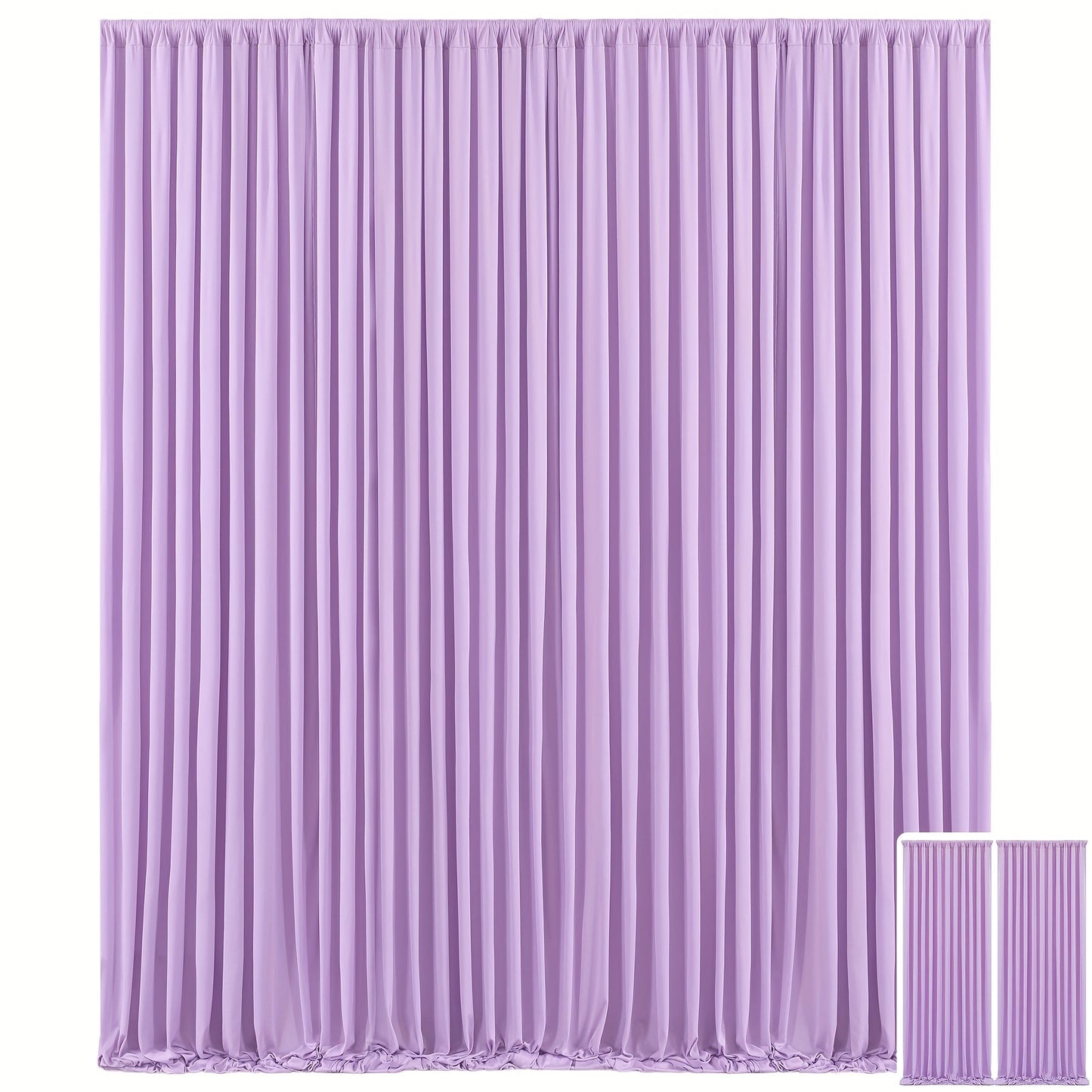 Two-Piece Photography Backdrop Curtain Set with 150 cm Width and 215 cm or 300 cm Height Options