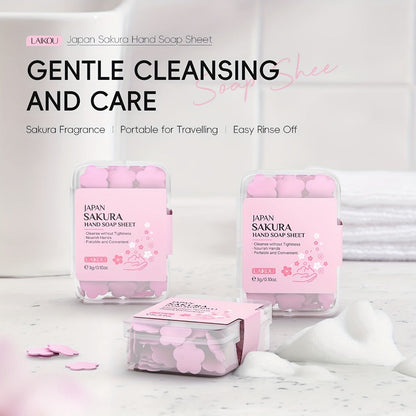 15-Box Travel Soap Paper Sheet Set in Milk, Vitamin C and Sakura-Labeled Scented Formats for Daily Carry
