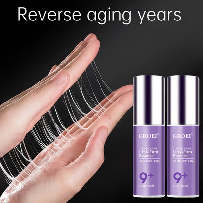 Face Serum NAD+ and NMN Bio Boosting Purple Pump Bottle with One Source-Listed Formula Option