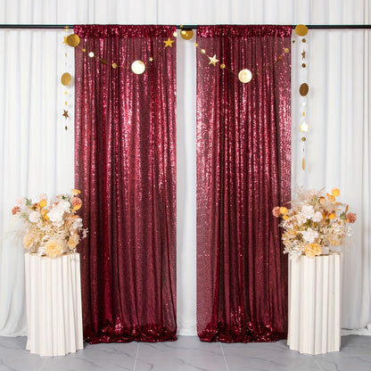 Sequin Backdrop Curtain for Party Wedding - 4x8ft Shimmering Glitter Curtain for Birthday Photo Booth Stage Decoration, Easy Hang, Multi-Color
