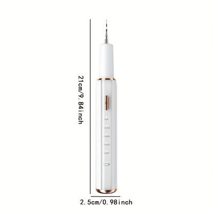 Interdental Plaque Remover with LED Light, Electric Teeth Cleaner, 5 Cleaning Modes, 2 Replacement Heads