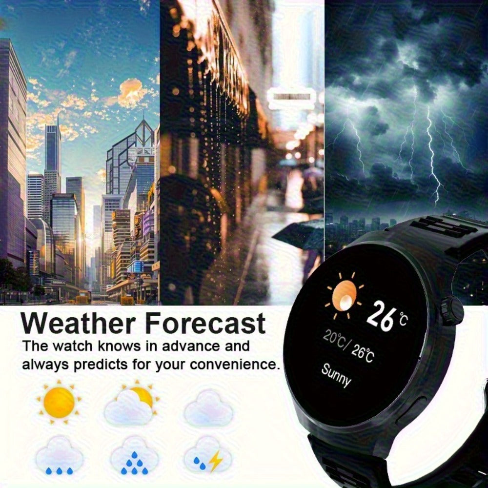 Round Smartwatch 2.01" Extra Large Screen with Wireless Calling, 100+ Sport Modes, Sleep Monitor Heart Rate, Built-in Games Weather Calculator Pedometer, Unisex Smart Watch for Men Women – Black Silver 5 Styles