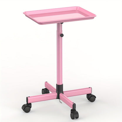 Adjustable-Height Salon Tray Cart with Removable 18 x 13-Inch Tray and Gold or Black Finish