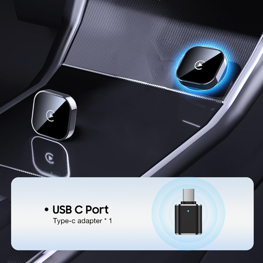 Wireless CarPlay Adapter 2-in-1 for iPhone & Android Auto, Mini USB-C Dongle, Convert Wired to Wireless, Plug & Play, Auto Connect, Low Latency, Dual-Band 2.4G+5G – 2026 Upgraded