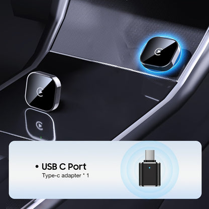 Wireless CarPlay Adapter 2-in-1 for iPhone & Android Auto, Mini USB-C Dongle, Convert Wired to Wireless, Plug & Play, Auto Connect, Low Latency, Dual-Band 2.4G+5G – 2026 Upgraded