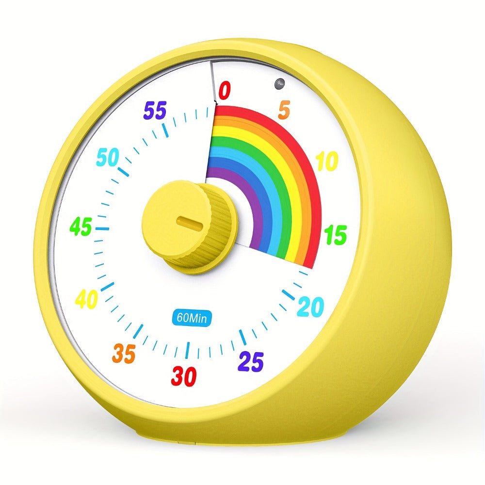 Visual Countdown Timer 60 Minute – Silent Operation Time Management Clock for Classroom, Office, Kitchen & Desktop, Multiple Colors Available