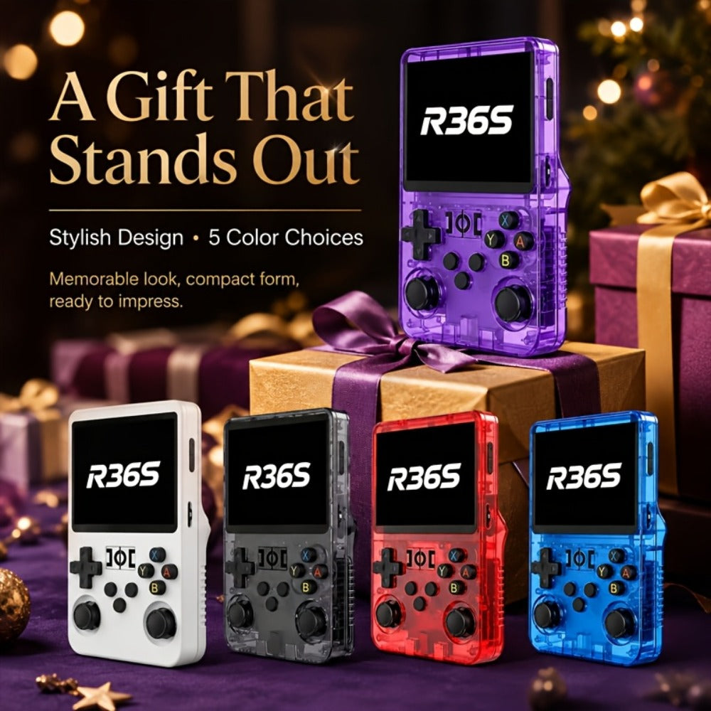 Retro Handheld Game Console R36S2 with 3.5-Inch IPS HD Screen, 3000mAh Battery, TF Card Expansion & HD TV Output – Portable Plug and Play Emulator Gaming Device, 5 Colors, Gift for Kids & Adults