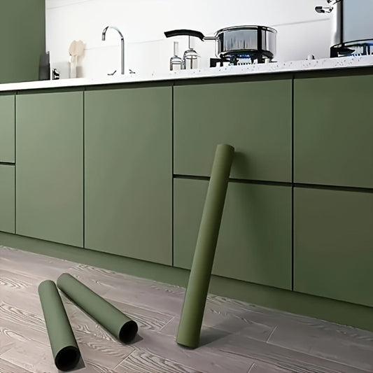 Peel and Stick Wallpaper Textured Matcha Green | Self-Adhesive Contact Paper 23.62"x118.1" Roll | Removable Wall Covering for Kitchen Bathroom Living Room Bedroom Decor