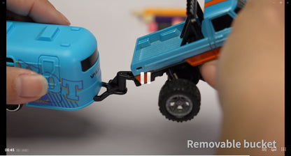 Mini Remote Control Pickup Truck with Detachable Trailer, Five Color Options and Spring Suspension
