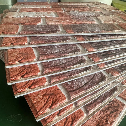 Twenty-Piece Vintage Brick and Stacked-Stone Wall Tile Sticker Set in Pattern 579, 566 or 576