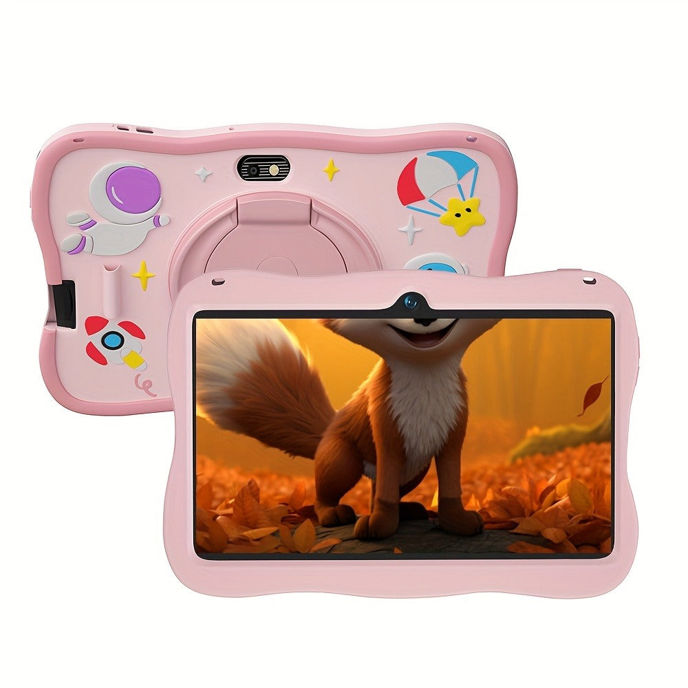 Android 14 Tablet 7 Inch 2025 New Model 5G WiFi 4GB RAM 32GB ROM HD IPS Interactive Display Parental Controls Pre-Installed Apps Kids & Family Tablet – Pink & Blue