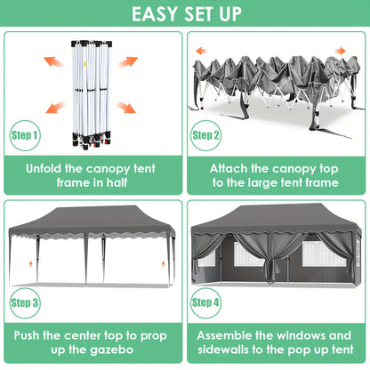 Pop Up Canopy Tent with Sidewalls | Outdoor Party Wedding Backyard