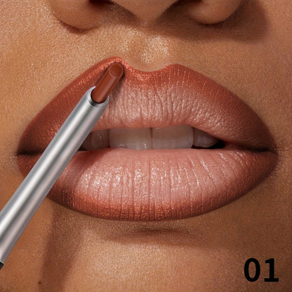 Matte Lip Liner Pencil with Eleven Numbered Checkout Shades from 01 to Color #17 for Defined Lip Looks