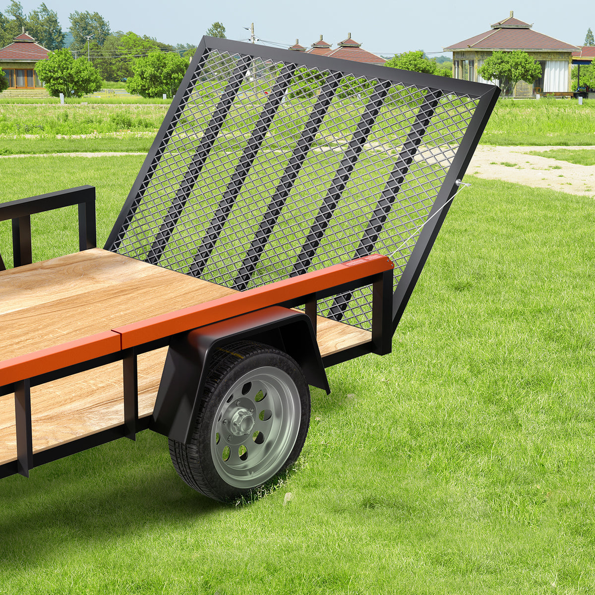 Trailer Tailgate Lift Assist – Max 180 lbs, Fits Open Utility Trailers, 10–24 Inch Side Rail, 4–6 ft Ramp Height, Carbon Steel Spring Cable System