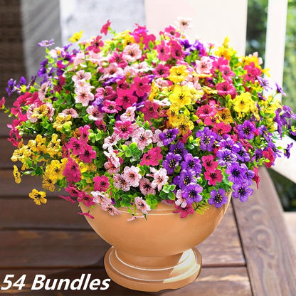 Artificial Flowers Mixed-Color Daisy Bundles in 18, 36 or 54-Pack Options with Flexible Stems