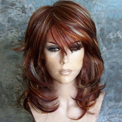 Long Straight Synthetic Wig Light Brown 18 Inch Heat Resistant 180°C Simulated Scalp Rose Net Cap Adjustable Fit Natural Look Daily Wear Cosplay Party Women 190g
