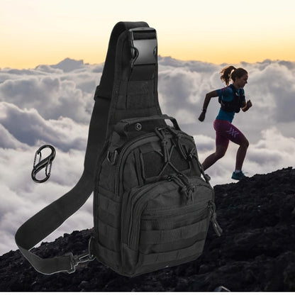 Single- or Two-Bag Tactical Sling Pack with Multi-Pocket Crossbody Design in Black, Green or Brown
