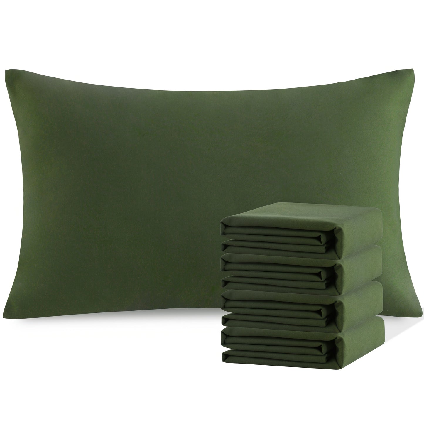 Four-Pack Queen Pillowcase Set in 32 Solid Colors with 20 x 30-Inch Size and Envelope Closure