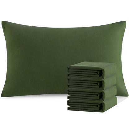 Four-Pack Queen Pillowcase Set in 32 Solid Colors with 20 x 30-Inch Size and Envelope Closure