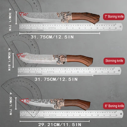 Kitchen Knife Set 7-Piece, Professional Stainless Steel Chef Knives with Replaceable Blades, Hand Forged Alloy Steel Kitchen Knives for Home Cooking, Food-Safe Full Kitchen Cutlery Set